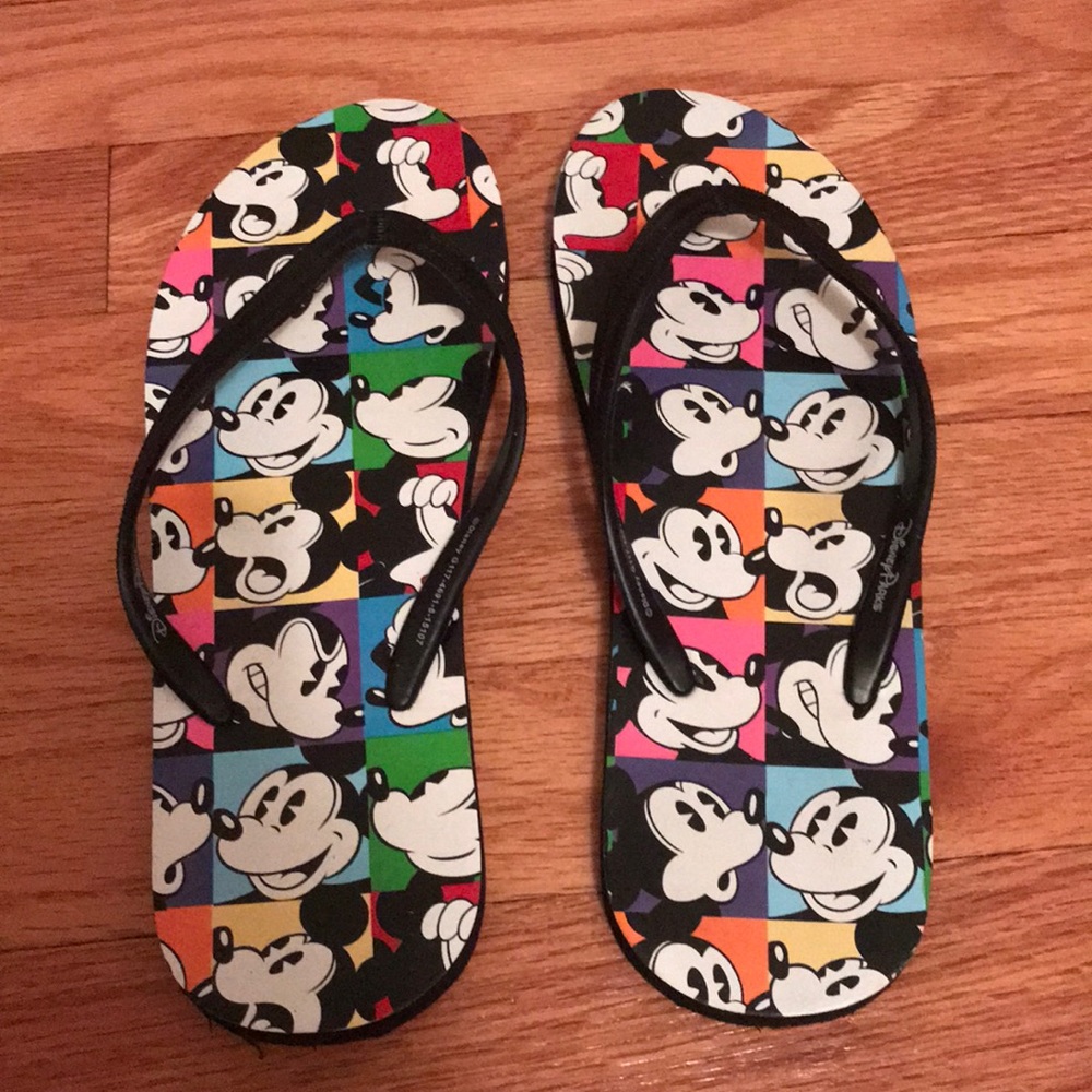 Mickey Mouse Flip Flops Size 7-8